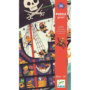 Puzzle Gigante El Barco Pirata 36 Piezas - Djeco 37129