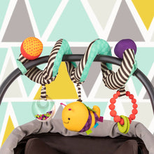 Cargar imagen en el visor de la galería, Espiral Wiggle Wrap BX2014  B Toys 72014 para cochecito cuna  sonajero, abeja con sonido, mordedor juguetes estimulantes