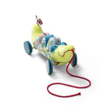 Cargar imagen en el visor de la galería, Comprar Anatole el Cocodrilo Arrastre de Peluche Lilliputiens 83004 ruedas desmontables con velcro para lavar a máquina, sonajero