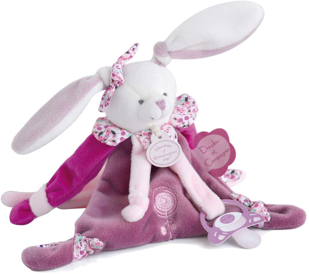 Conejita doudou sujeta chupete Cérise le Lapin 23 cm. - Doudou et Comp –  jugueteriatrevol