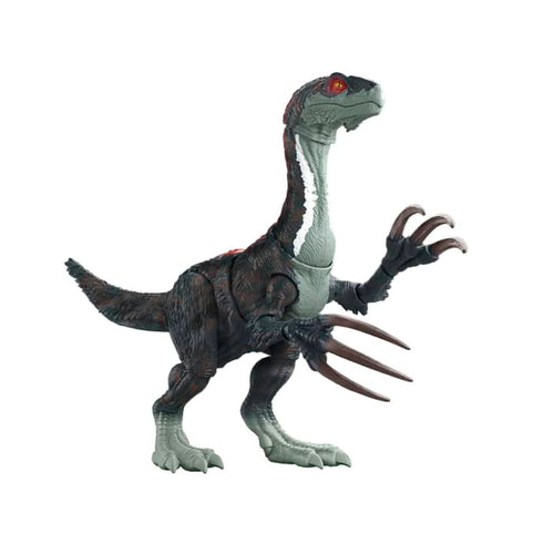 Jurassic World Therizinosaurus Mattel GWD65 figura de acción de gran tamaño de dinosaurio con zarpas afiladas y sonidos 
