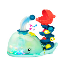 Cargar imagen en el visor de la galería, Poppity Whale Pop B Toys  71607 ballena lanzabolas musical con luz lanza las pelotitas donde quieras y devuélveselas