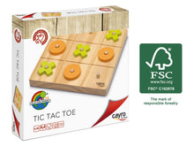 Carregar imagem no visualizador da galeria, Tic Tac Toe,Se trata del clásico juego del 3 en linea. Hecho en madera con certificado ecológico FSC . Bonito diseño con fichas pintadas con pintura al agua.