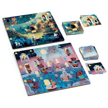Carregar imagem no visualizador da galeria, Katudi . UN JUEGO DE LENGUAJE, ESCUCHA, OBSERVACIÓN Y VELOCIDAD,En cada set de juego, las cartas se corresponden con las casillas de los tableros. En cada carta hay un símbolo de color que se puede encontrar en la casilla correspondiente de los tableros de los jugadores. 
