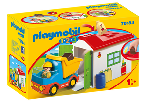 1.2.3 Camión con Garaje - Playmobil 70184-jugueteriatrevol