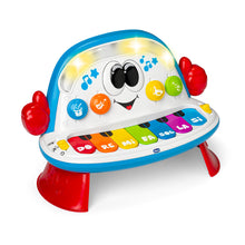 Cargar imagen en el visor de la galería, piano para bebés con luces y música Happy Music Funky Piano Orquestra Chicco 10111 EAN 8058664122486 teclas de colores