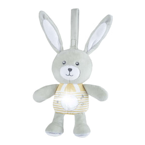 Peluche Conejito Melodías y Luz de noche Chicco 11129 con 2 intensidades de luz en su tripita y 15 minutos de música clásica