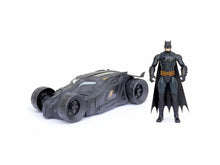 Carregar imagem no visualizador da galeria, Batman de 30 cm+ Batmobile,Corre con Batman hacia la acción en el Batmóvil de Batman. El conjunto de Batman y Batimóvil cuenta con un diseño de cómic auténtico que hará que tus aventuras con Batman cobren vida, incluye una figura de Batman de 30 cm 