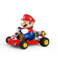 Carregar imagem no visualizador da galeria, Carrera RC Mario Pipe Kart Carrera RC Acción Carreras calientes con Mario en el Pipe Kart aprox. 21 cm de largo a partir de 6 años Deslízate hacia la victoria con Mario en su kart de tubos extraligero