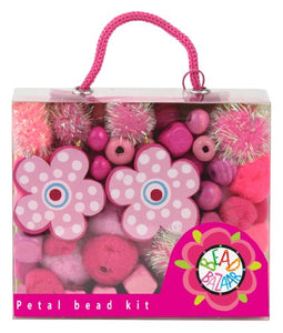 Petal Flower bead kit Bead Bazaar Crea 2 collares y 2 pulseras con cuentas de madera, cuentas pom-pom, dijes de madera