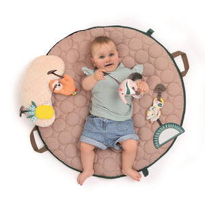  Alfombra con Arco Madera,Una alfombra de juego elegante y adaptable para acompañar al bebé Ofrece a tu pequeño un espacio de juego suave y estimulante con esta alfombra de juego de elegante diseño. Sus arcos de madera y actividades sensoriales modulares la convierten en un verdadero refugio de juego, adaptado a las diferentes etapas 