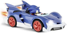 Carregar imagem no visualizador da galeria, Coche de Sonic radiocontrol azul  Producto licenciado SEGA SONIC con luces LED medida 27 cm bateria cargador pilas incluido