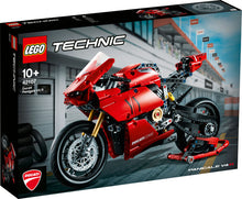 Carregar imagem no visualizador da galeria,  Ducati Panigale V4 R V29- Lego Technic,Construye tu propia Ducati Panigale V4 R para comprender las características y funciones que distinguen a esta emblemática motocic = leta como no podrías hacerlo de ninguna otra forma. Incluye también un mecanismo de 2 velocidades. 