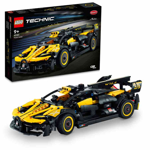 Bugatti Bolido coche para construir negro y amarillo Lego Technic 42151 + 9 años