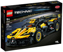 Cargar imagen en el visor de la galería, Bugatti Bolido coche para construir negro y amarillo Lego Technic 42151 + 9 años