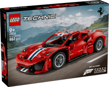 Carregar imagem no visualizador da galeria, DEPORTIVOS DE JUGUETE PARA CONSTRUIR: Alimenta la pasión de tu peque por los vehículos de altas prestaciones con el kit de construcción LEGO® Technic Coche Ferrari 488 Pista (42235), INFINIDAD DE DETALLES REALISTAS: 