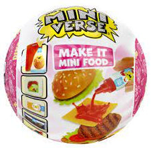 Cargar imagen en el visor de la galería, Miniverse Bola Make It Mini Foods Diner Serie 3 MGA 505419 minicreaciones de recetas dulces y saladas, bola sorpresa burguer