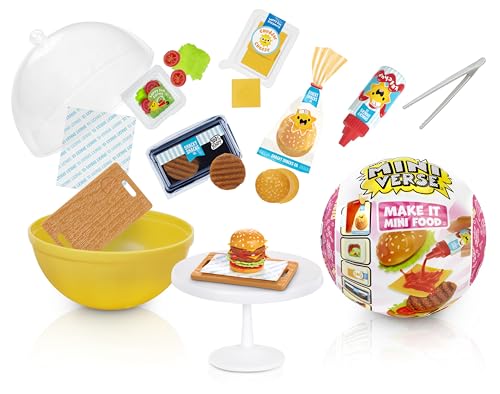 Miniverse Bola Make It Mini Foods Diner Serie 3 MGA 505419 minicreaciones de recetas dulces y saladas, bola sorpresa burguer