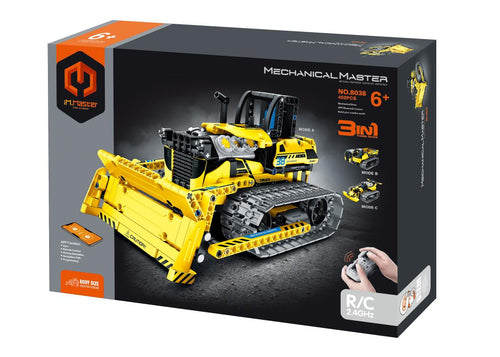  iM.Master Bulldozer Radiocontrol 3 en 1 3 modelos diferentes de maquinaria de obras para construir Incluye motor y mando a distancia por que los 3 modelos son teledirigidos. Consta de 452 piezas