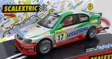 Carregar imagem no visualizador da galeria, coche Scalextric Hyundai Accent WRC Montecarlo 2002 Rally 1:32  TecniToys 6084 Rally de Schwarz y Hiemer Montecarlo 2002 