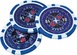 Set de poker de Natural Games en estuche de aluminio con 300 fichas de poker . Además de otros accesorios como naipes, ciega grande, ciega pequeña y 5 dados rojos. Peso de las fichas: aproximadamente 11 g. Dimensiones de la maleta aprox.38,5x22,5x6,5 cm.