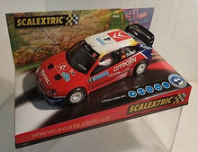 Carregar imagem no visualizador da galeria, Scalextric coche Citroën Xsara WRC Carlos Sainz Rally Suecia 2004 1:32  TecniToys 6151 luces de zenón de alta intensidad