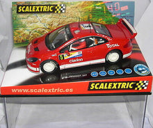 Carregar imagem no visualizador da galeria, coche Scalextric Peugeot 307 WRC Rally TecniToys 6161 Slot Escala 1:32 luces de zenón de alta intensidad 4x4 color rojo