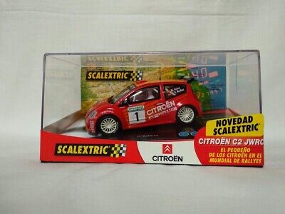 Coche Scalextric Citroën C2 Miguel Fuster y JV Medina Rally 1:32 TecniToys 6166 Con luces de zenón de alta intensidad