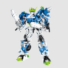 Cargar imagen en el visor de la galería, Mecha Robot Construcción - iM.Master Kit para construir un formidable e imponente robot. Armado con dos hojas de sierra de doble filo, este soldado es un maestro del combate cuerpo a cuerpo, cortando las defensas enemigas con una precisión letal. Las articulaciones del cuerpo y la cabeza son totalmente ajustables