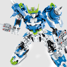 Cargar imagen en el visor de la galería, Mecha Robot Construcción - iM.Master Kit para construir un formidable e imponente robot. Armado con dos hojas de sierra de doble filo, este soldado es un maestro del combate cuerpo a cuerpo, cortando las defensas enemigas con una precisión letal. Las articulaciones del cuerpo y la cabeza son totalmente ajustables