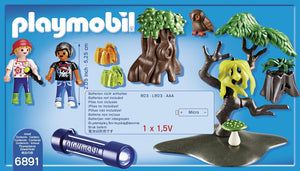 Playmobil Summer Fun 6891 caminata nocturna por el bosque con una linterna que funciona de verdad y que da un poco de miedo 