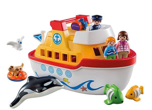 1.2.3. Barco Crucero con Asa para Llevar a todas partes - Playmobil 6957-jugueteriatrevol