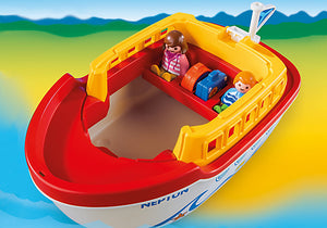 1.2.3. Barco Crucero con Asa para Llevar a todas partes - Playmobil 6957-jugueteriatrevol