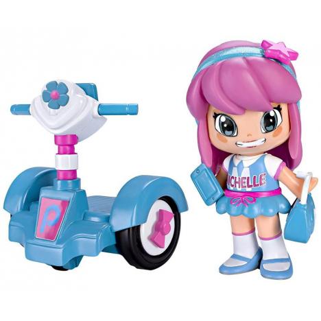 Pinypon PINY Figura de Michelle con Dareway azul Famosa 700012963 EAN 8410779026545 y muchos complementos pelo rosa