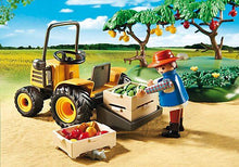 Cargar imagen en el visor de la galería,  Frutales con Tractor - Playmobil Country 6870,Es verano y hay mucho trabajo en el huerto, muchas frutas y verduras para recolectar. En el huerto de Playmobil ya están maduras las manzanas, las sandías. las hortalizas... También hay un pequeño tractor para transportar las cajas de fruta recolectada. Incluye 2 fi…