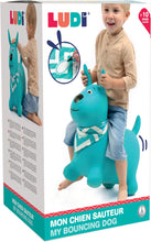 Carregar imagem no visualizador da galeria, Perro Saltarín Azul -Conoce a este bonito perro saltador azul, un compañero de lo más divertido que siempre está listo para la aventura! Es un compañero de juego y aventuras para todas las edades. Está diseñado para favorecer el desarrollo motor de los niños y niñas, este perro saltarín ofrece estabilidad y seguridad para jugar dentro de casa o en el exterior. 