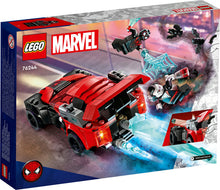 Carregar imagem no visualizador da galeria, LEGO Marvel Miles Morales vs. Morbius (76244) con las 2 minifiguras de Miles Morales (Spider-Man Negro)y Morbius y el coche