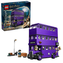 Carregar imagem no visualizador da galeria, LEGO Autobús Noctámbulo de tres pisos. Los niveles superiores se pueden quitar para acceder fácilmente al interior, que contiene camas móviles y unalámpara colgante para aportar realismo a la experiencia de juego. Este mágico juguete de construcción incluye también 5 personajes LEGO Harry Potter (Harry Potter, Ernie Prang, Stan Shunpike, una Bruja Durmiente y Canuto) ,499 piezas.