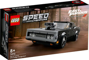 Fast & Furious 1970 Dodge Charger una minifigura de Dominic Toretto y una llave inglesa de juguete • Set coleccionable para jugar y exponer . 345 piezas 