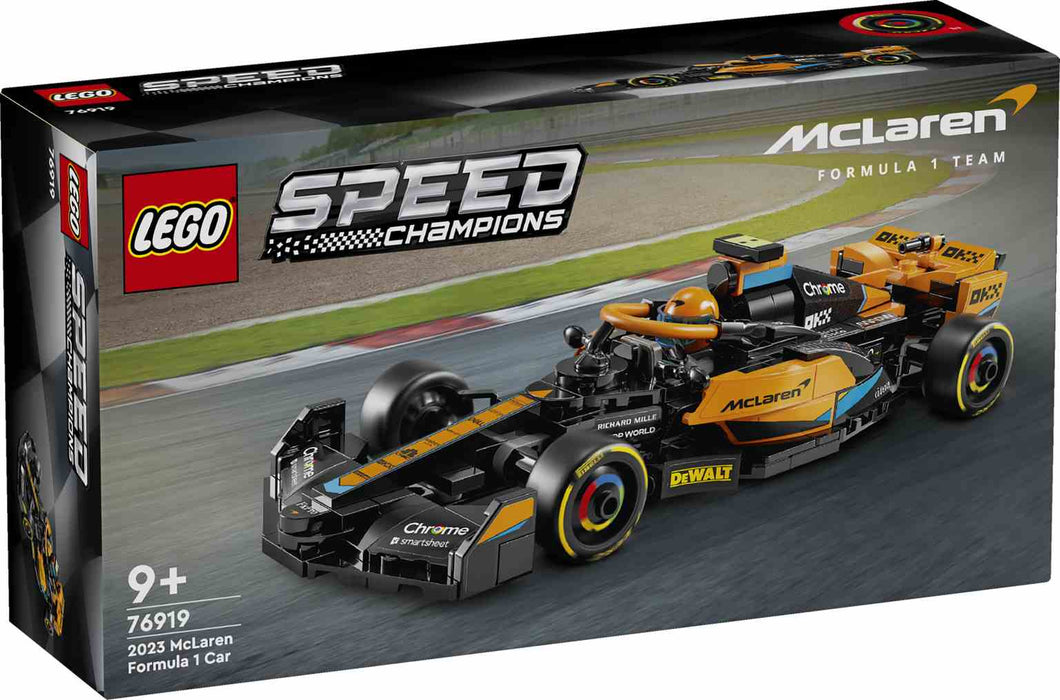 Lego Speed Champions 76919 Coche de Carreras de Fórmula 1 McLaren 2023 F1 con minifigura de piloto EAN 5702017583723