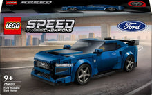 Cargar imagen en el visor de la galería, Ford Mustang LEGO® Speed Champions 76919 con la minifigura de la piloto al volante y 344 Piezas color azul EAN 5702017583730