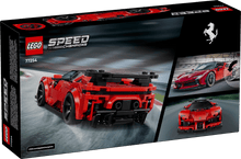 Carregar imagem no visualizador da galeria, Coche Deportivo Ferrari SF90 XX Stradale LEGO Speed Champions para luego exponerlo. Este coche Ferrari de juguete cuenta con diseño de cabina adelantada, alerón trasero, tubos de escape elevados y llantas decoradas con el escudo de Ferrari , contiene, 339 piezas. 