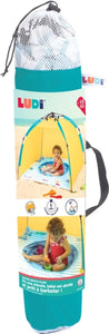 Piscina Minuto Playa, Tienda con Minipiscina¡En un minuto, su bebé está protegido y listo para chapotear! Una piscina de playa para niños con carpa UV para proteger al bebé del sol, el viento y la arena. Mecanismo de apertura y cierre fácil y rápido 