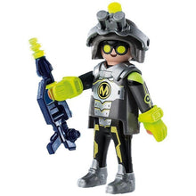 Cargar imagen en el visor de la galería, figura, espia, negro, con vision nocturna y metralleta