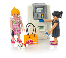 Cargar imagen en el visor de la galería, Playmobil City Life 9081 cajero automático, 2 figuras, 1 perrito con su correa, dinero y una bolsa de compra