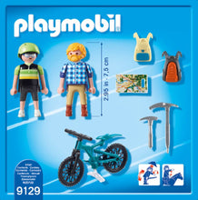 Cargar imagen en el visor de la galería, Playmobil Action, ciclista, excursionista, bicicleta, mountainbike, con barba, rubio