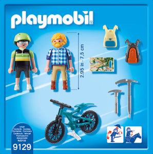 Playmobil Action, ciclista, excursionista, bicicleta, mountainbike, con barba, rubio