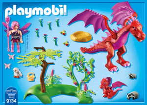 dragón rosa con bebé y el hada que los cuida Playmobil Fairies 9134 Playmobil hadas