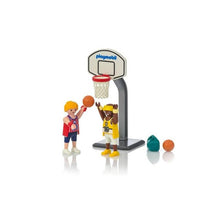 Carregar imagem no visualizador da galeria, Playmobil Sports &amp; Action 9210 Huevo Azul dentro Canasta de Baloncesto + 2 Jugadores y 1 pelota