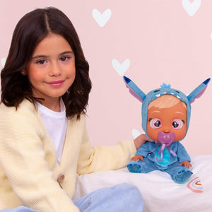 Stitch de los Bebés Llorones Cry Babies Lleva un pijamita de Stitch, llora lágrimas de verdad cuando no tiene su chupete 